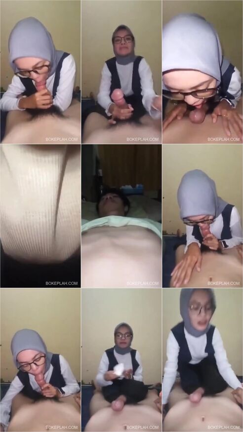 Video Sex Jilbab kacamata nyepongin pacar di hotel Bahan Lokal