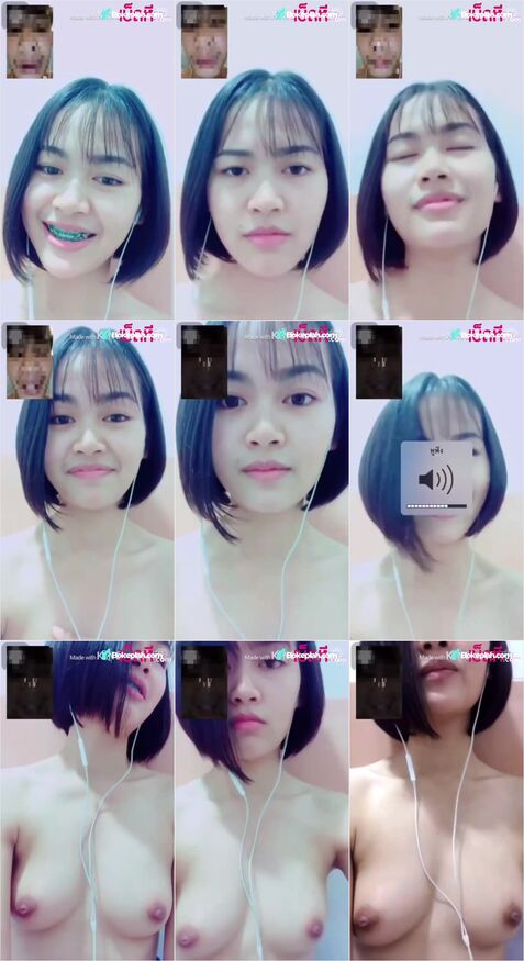 Thumbnail Video Sex Call Siao Thai student cute girl with braces video call with her senior boyfriend ts